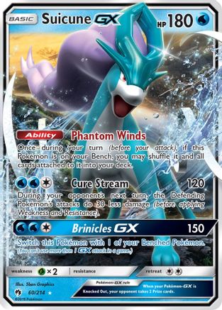Suicune GX (60/214) Holofoil [SM: Lost Thunder] Pokemon Single Pokémon