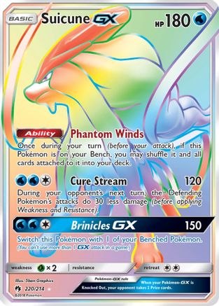 Suicune GX (Secret) (/214) Holofoil [SM: Lost Thunder] Pokemon Single Pokémon