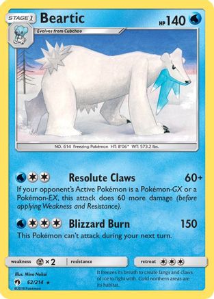 Beartic (/214) [SM: Lost Thunder] Pokemon Single Pokémon