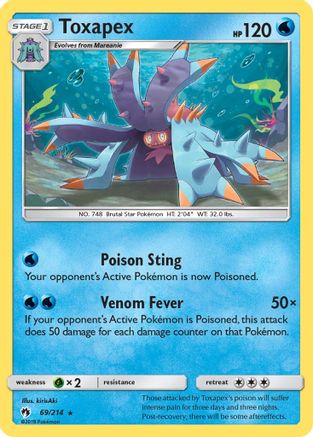 Toxapex (/214) Reverse Holofoil [SM: Lost Thunder] Pokemon Single Pokémon