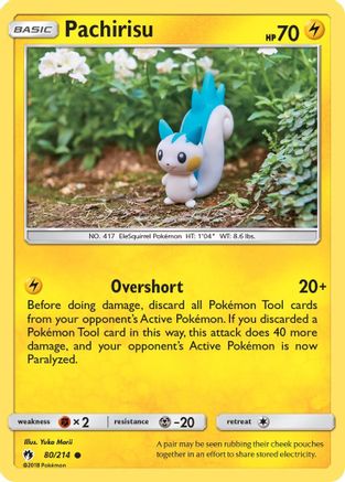 Pachirisu (80/214) Reverse Holofoil [SM: Lost Thunder] Pokemon Single Pokémon