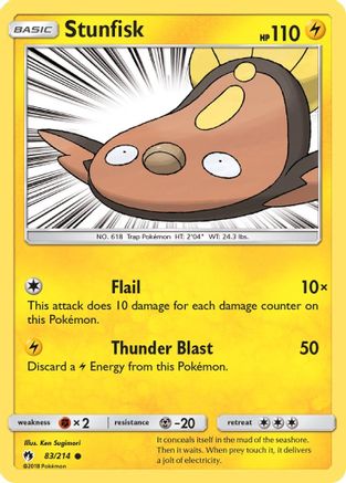 Stunfisk (83/214) [SM: Lost Thunder] Pokemon Single Pokémon