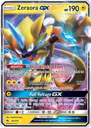 Zeraora GX (86/214) Holofoil [SM: Lost Thunder] Pokemon Single Pokémon