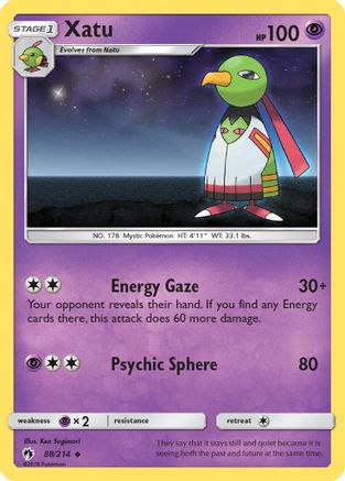 Xatu (/214) Reverse Holofoil [SM: Lost Thunder] Pokemon Single Pokémon