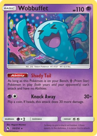 Wobbuffet (93/214) Reverse Holofoil [SM: Lost Thunder] Pokemon Single Pokémon