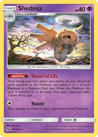 Shedinja (95/214) Reverse Holofoil [SM: Lost Thunder] Pokemon Single Pokémon