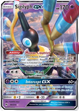 Sigilyph GX (98/214) Holofoil [SM: Lost Thunder] Pokemon Single Pokémon