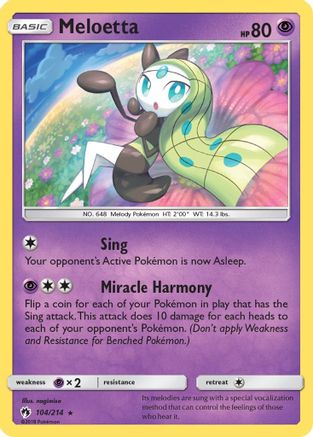 Meloetta (104/214) Reverse Holofoil [SM: Lost Thunder] Pokemon Single Pokémon