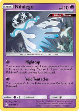 Nihilego (106/214) Holofoil [SM: Lost Thunder] Pokemon Single Pokémon