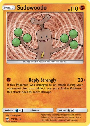Sudowoodo (110/214) Reverse Holofoil [SM: Lost Thunder] Pokemon Single Pokémon