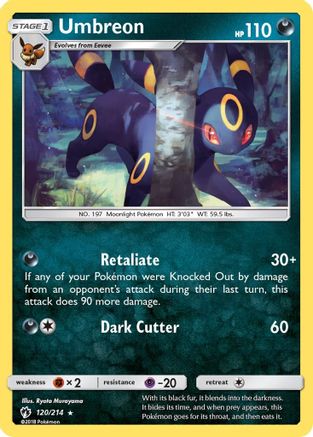 Umbreon (120/214) Reverse Holofoil [SM Lost Thunder] Pokemon Single Pokémon