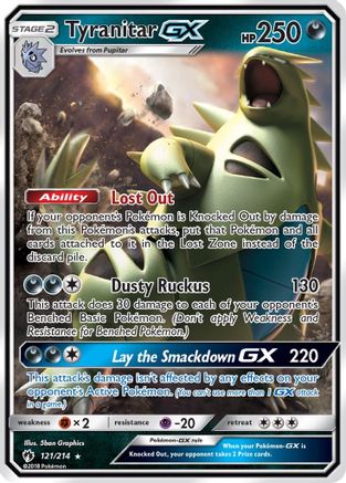 Tyranitar GX 121/214 Holofoil [SM: Lost Thunder] Pokemon Single Pokémon