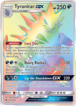 Tyranitar GX (Secret) (/214) Holofoil [SM Lost Thunder] Pokemon Single Pokémon