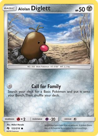Alolan Diglett (122/214) Reverse Holofoil [SM: Lost Thunder] Pokemon Single Pokémon