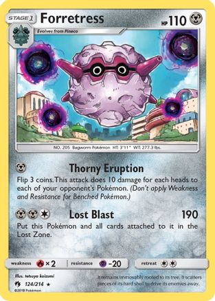 Forretress (/214) Reverse Holofoil [SM: Lost Thunder] Pokemon Single Pokémon