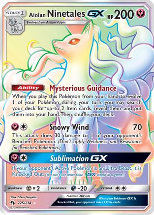 Alolan Ninetales GX (Secret) (/214) Holofoil [SM: Lost Thunder] Pokemon Single Pokémon