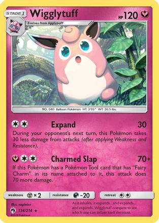 Wigglytuff (134/214) Reverse Holofoil [SM: Lost Thunder] Pokemon Single Pokémon