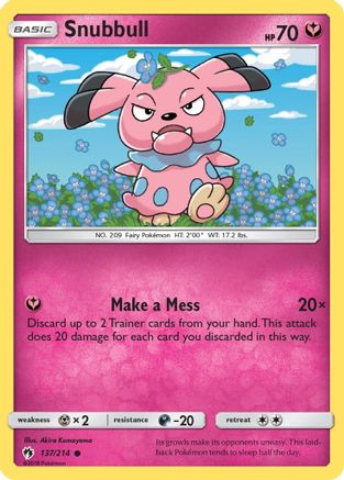 Snubbull (137/214) Reverse Holofoil [SM: Lost Thunder] Pokemon Single Pokémon