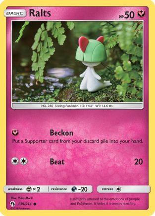 Ralts (139/214) Reverse Holofoil [SM: Lost Thunder] Pokemon Single Pokémon