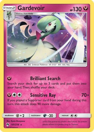 Gardevoir (141/214) Holofoil [SM: Lost Thunder] Pokemon Single Pokémon