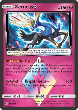 Xerneas Prism Star (144/214) Holofoil [SM: Lost Thunder] Pokemon Single Pokémon