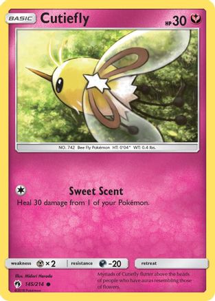 Cutiefly (145/214) Reverse Holofoil [SM: Lost Thunder] Pokemon Single Pokémon