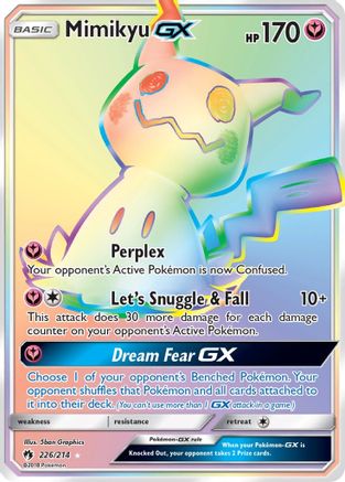 Mimikyu GX (Secret) (/214) Holofoil [SM: Lost Thunder] Pokemon Single Pokémon