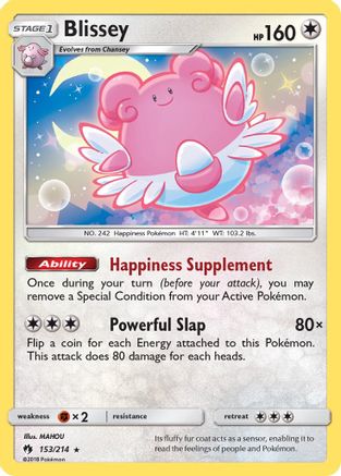 Blissey (153/214) Reverse Holofoil [SM: Lost Thunder] Pokemon Single Pokémon