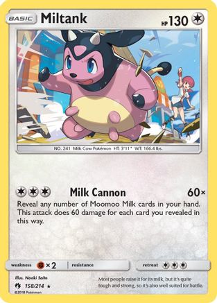 Miltank (158/214) Reverse Holofoil [SM: Lost Thunder] Pokemon Single Pokémon