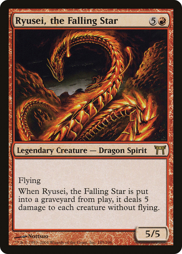 Ryusei, the Falling Star (CHK-185) [Champions of Kamigawa] Foil MTG Single Wizards of the Coast