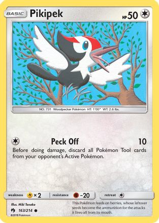 Pikipek (163) (/214) Reverse Holofoil [SM: Lost Thunder] Pokemon Single Pokémon
