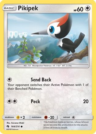 Pikipek 164/214 [SM: Lost Thunder] Pokemon Single Pokémon