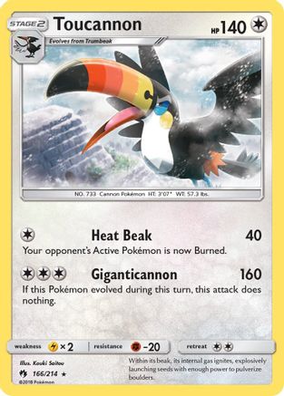 Toucannon (/214) Reverse Holofoil [SM: Lost Thunder] Pokemon Single Pokémon