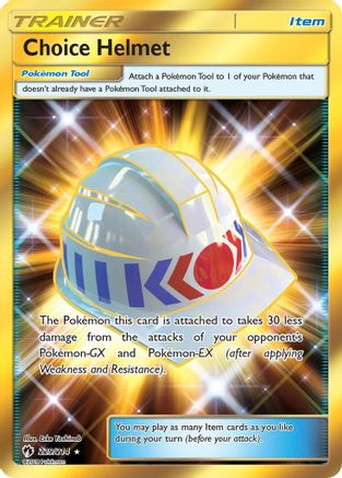 Choice Helmet (Secret) (/214) Holofoil [SM: Lost Thunder] Pokemon Single Pokémon