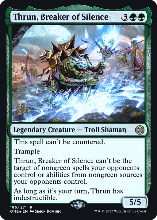 Thrun, Breaker of Silence (PRE-186) [Phyrexia: All Will Be One Promos] Foil MTG Single Wizards of the Coast