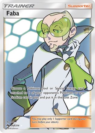 Faba (Full Art) (/214) Holofoil [SM: Lost Thunder] Pokemon Single Pokémon