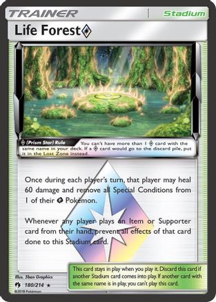 Life Forest Prism Star 180/214 Holofoil [SM: Lost Thunder] Pokemon Single Pokémon