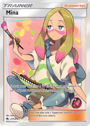 Mina (Full Art) 211/214 Holofoil [SM: Lost Thunder] Pokemon Single Pokémon