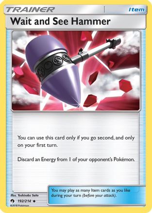 Wait and See Hammer (192/214) Reverse Holofoil [SM: Lost Thunder] Pokemon Single Pokémon