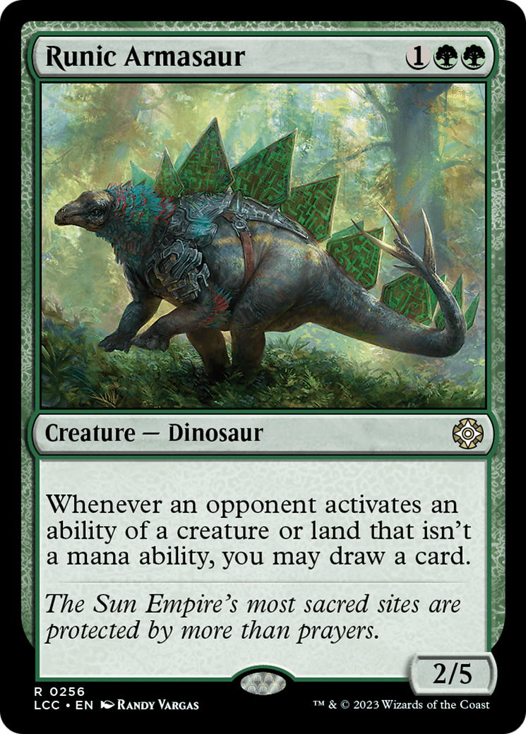 Runic Armasaur (LCC-256) [The Lost Caverns of Ixalan Commander] MTG Single Wizards of the Coast