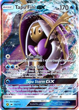 Tapu Fini GX - 39a/147 (39a/147) Holofoil [Promos: Alternate Art Promos] Pokemon Single Pokémon