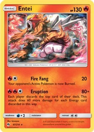 Entei - 47/214 (SM Lost Thunder) () Holofoil [Misc: Deck Exclusives] Pokemon Single Pokémon