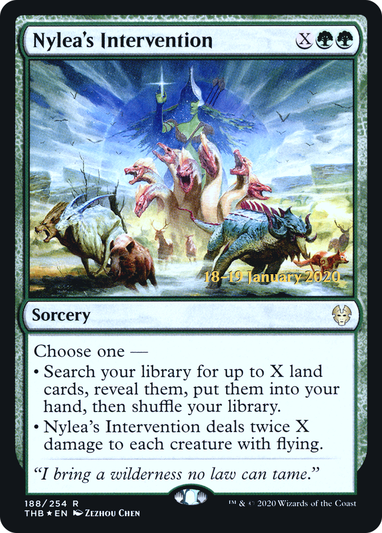 Nylea's Intervention (PRE-188) [Theros Beyond Death Promos] Foil MTG Single Wizards of the Coast