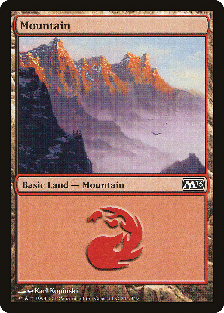 Mountain (M13-244) [Magic 2013] Foil MTG Single Wizards of the Coast