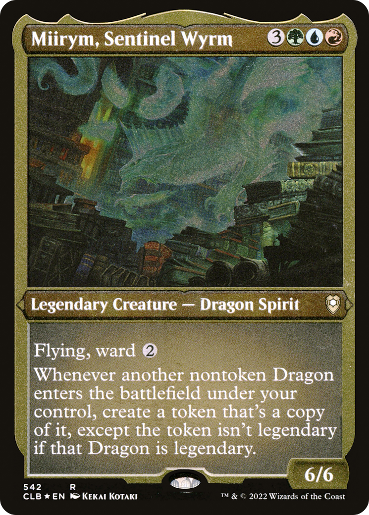 Miirym, Sentinel Wyrm (CLB-542) [Commander Legends: Battle for Baldur's Gate] Etched Foil MTG Single Wizards of the Coast