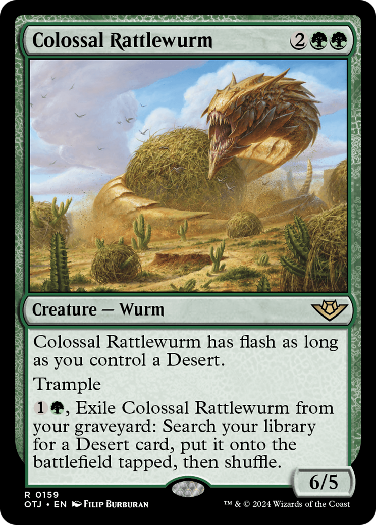 Colossal Rattlewurm (OTJ-159) [Outlaws of Thunder Junction] Foil MTG Single Wizards of the Coast