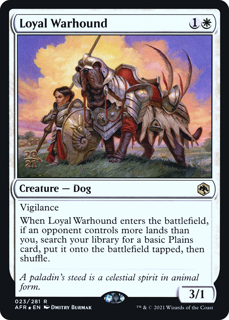 Loyal Warhound (PRE-023) [Adventures in the Forgotten Realms Promos] Foil MTG Single Wizards of the Coast