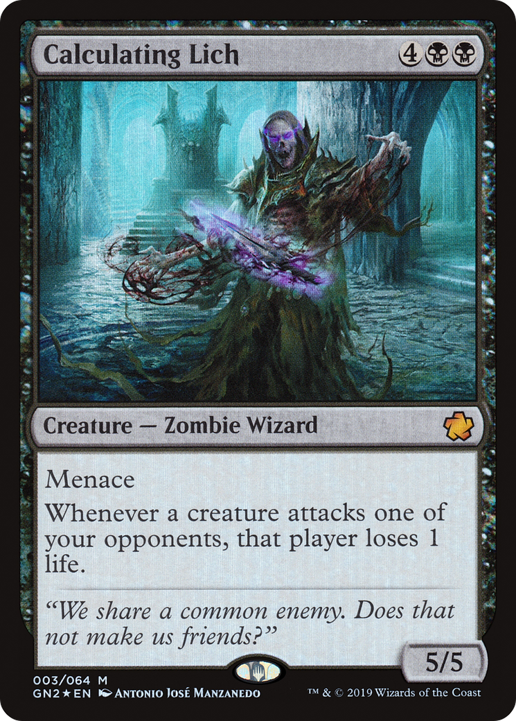 Calculating Lich (GN2-003) [Misc] Game Night 2019 Foil MTG Single Wizards of the Coast