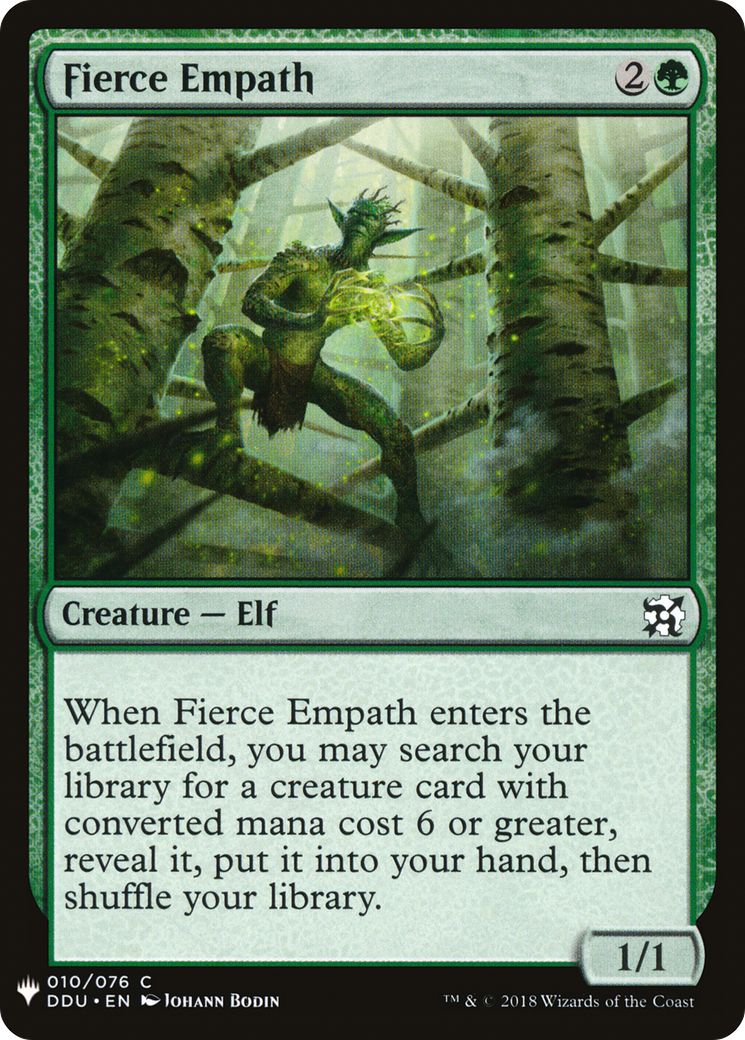 Fierce Empath (LIST-DDU-10) [Mystery Booster] The List MTG Single Wizards of the Coast