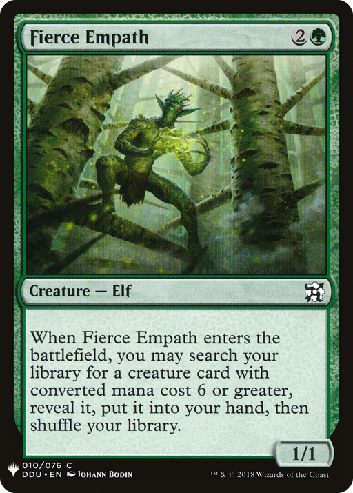 Fierce Empath (LIST-DDU-10) [Mystery Booster] The List MTG Single Wizards of the Coast